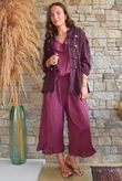 Larc Frill Kick Pant Aubergine